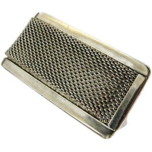 Vintage Swank Mesh Money Clip Men Wallet ID Credit Card Holder